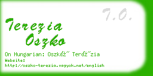 terezia oszko business card